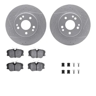 R1 Concepts WBTH1-63038 Brake Rotors - Carbon Coated - D/S W/ Euro Ceramic Pads & Hdw